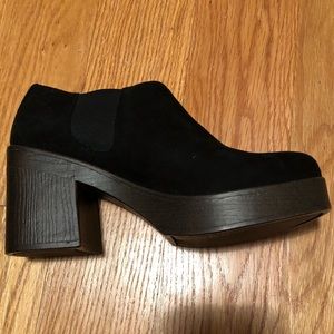 Vagabond black shoes faux wood heel 39 8.5